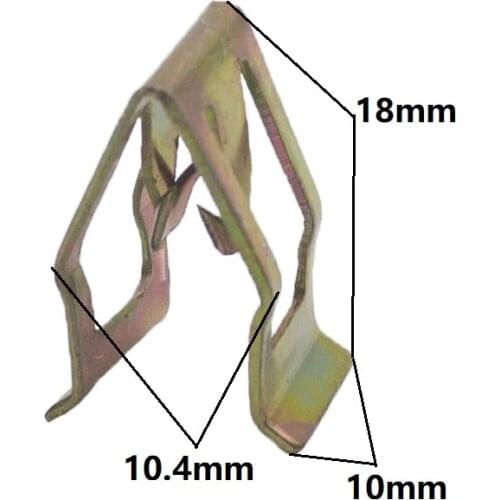 100Pcs Universal Metal Spring Trim Clip Dashboard Console Car Retainer Rivet Fastener Clip