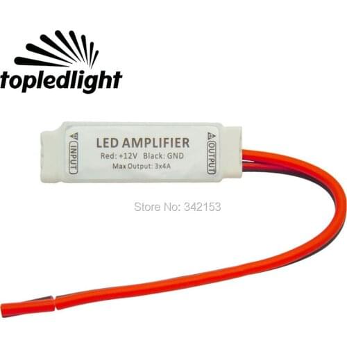 12V Ultra Slim Mini Portable RGB Led Strip Amplifier Repeater For RGB 5050/3528 SMD Led Strip Portable Lighting Accessories