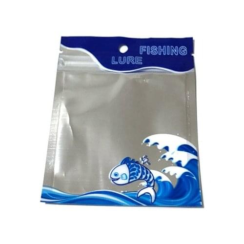 200pcs 11X8.5CM Fishing Bags Opp Bags Zipper PVC Fishing Gear Bags Ziplock Zip Lock Bag Fishing Package