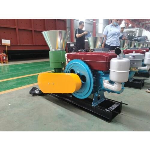 22HP Diesel Flat Die Feed Pellet Mill Machine for Making Animal Feed Pellets