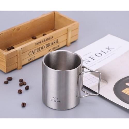 300ml Vacuum Portable Beer Coffee Tea Water Cup Stainless Steel Heat Insulation Drinking Juice Milk Camping Picnic Outdoor Mugs