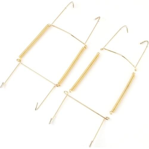 NEW 4pcs Plate Wire Spring Dishes Wall Hang Hangers Holder Display 8/10/12inch Gold Free Shipping