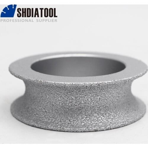 SHDIATOOL 75mmx20MM Vacuum Brazed Diamond grinding wheel for half-round edge for marble, granite , quartz