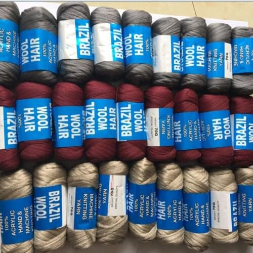 Free Shipping 27 Bundles Bundle Brazilian Wool Hair Low Temprature Flame Retardant Synthetic Fiber for Braiding