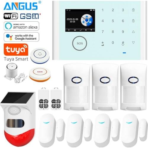 Wireless GSM Alarm System Home Burglar Security Alarm Door Sensor Motion APP Intercom Control