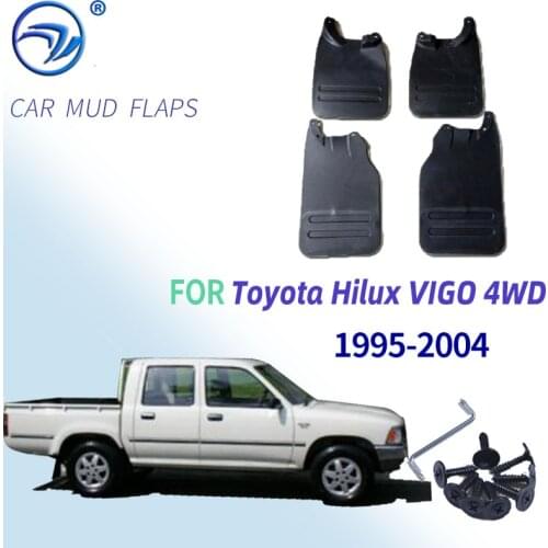 Mudflaps For Toyota Hilux VIGO 4WD1995-2004 With Running Boards Mud Flaps Splash Guards Mudguards Front Rear Flap