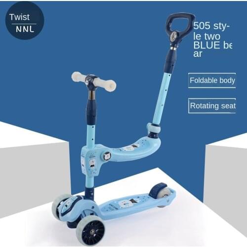 Children Scooter Multi-functional Three-in-One Kids Luge 1-6-Year-Old CHILDRENS Swing Car Car-Push Box