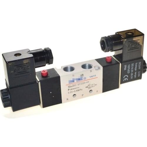 Solenoid Air Valve 4V220-08 24VDC 5 Port 2Position DC 24V 1PC