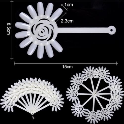 10*12 Tips Nail Polish Gel Color Palette Card Display Nail Art Practice Design Training Polish Color Display Card Chart Palette