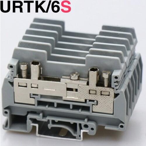 50pcs uk6s rail type current terminal block urtk6s urtk / s current experiment terminal rail type terminal block