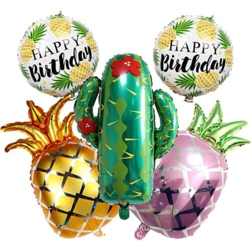 Creative Balloons Cactus Pineapple Shape Balloon Aluminum Foil Balloon Birthday Decoration Party Supplies for Party Balloons