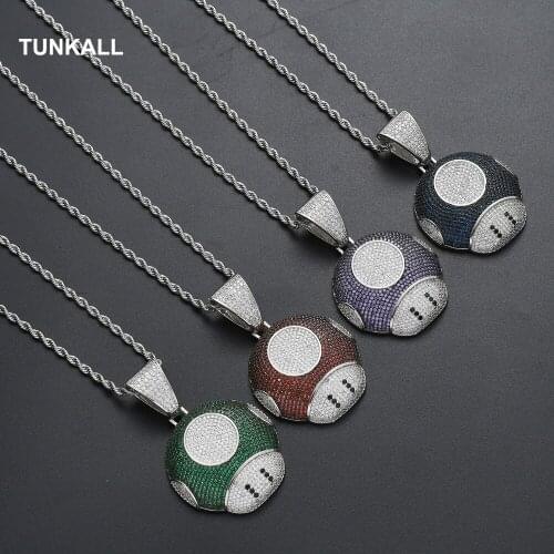 Brass Pendant 4 Colors Micro pave with CZ Bling Bling Mens Pendant Necklace Iced out Hip Hop Jewelry CN201
