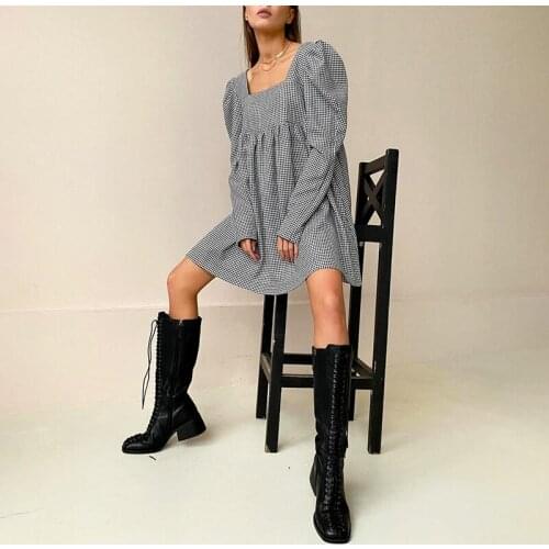 Летние платья в клетку LLYGE China At AliExpress