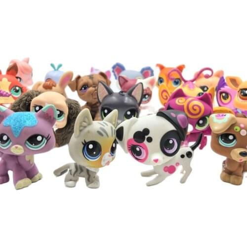 LPS CAT 20Pcs/bag cute Animal pet shop toys Mini Cat Dog Old original collections Kids toys