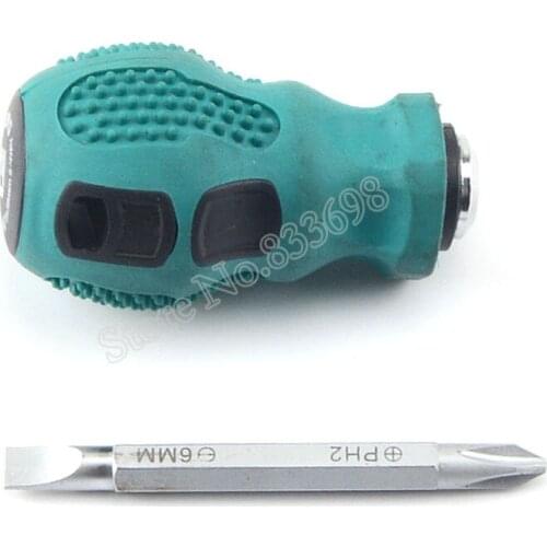 Mini Anti Slip Screwdriver PH2 Phillips Slotted Double Head Screwdriver Bits Set Tools