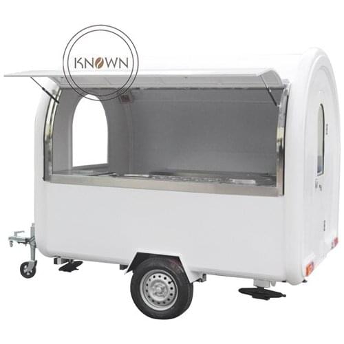 Mobile stainless steel food cart with thailand double pan fried ice cream machine