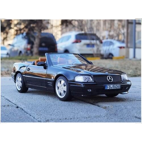 1:18 Norev For Benz SL500 R129 1999 Diecast Model Car convertible bubble car Boys Girls Gifts Collection Ornament Black Metal