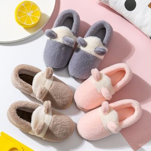 Indoor Soft Platform House Slippers Women Casual Comfort Home Slides Winter Warm Plush Loafers Furry Faux Fur Flat Shoes 2020