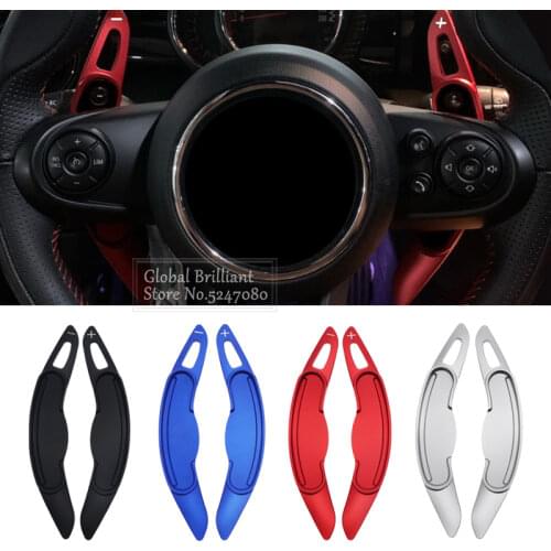 2Pcs Car Steering Wheel Shift Paddle Extender Stickers Aluminum For MINI MK3 F54 F55 F56 F57 F60 Cooper Car Accessories
