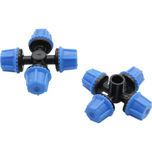 5Pcs Cross Misting Nozzles with Seal Ring Garden Agriculture Irrigation Atomization Fog Nozzle Cooling Dust removal Sprayers