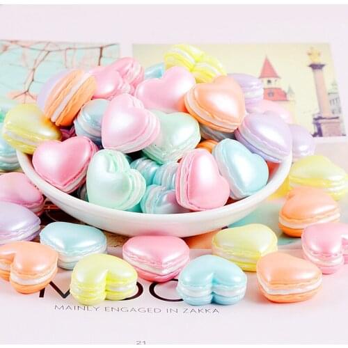 Flatback Heart Resin Cabochon Ornament Accessories Sticker Patch Fit Girl Hair Jewelry Bow Center Clip DIY