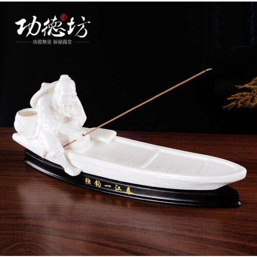 Gift incense Dehua white ceramic incense burners, incense and gifts incense culture promotion
