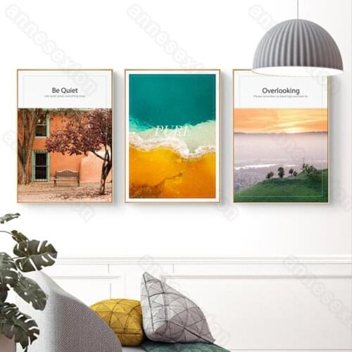 Canvas Painting Poster Abstract Scenery Emerald Quotas Change Your Thoughts and You'll Change Your World for Home Rooms Decorati