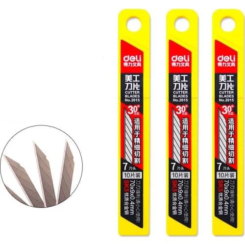 10*3 pieces pack 9mm practical blade low carbon alloy steel paper office stationery art paper cutter