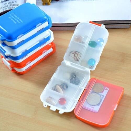 50% Hot Sale 2Pcs Foldable Portable Medicine Small Item Grid Dust-Proof Storage Container