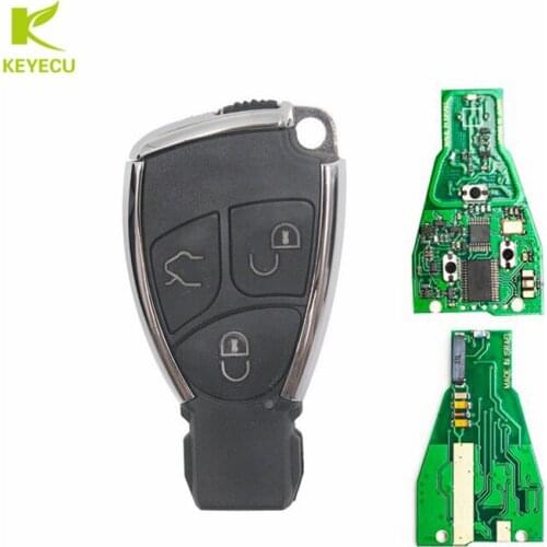KEYECU Replacement Smart Remote Key Fob 3 Button 315/433Mhz for Mercedes-Benz 2000-2014 +Uncut Blade