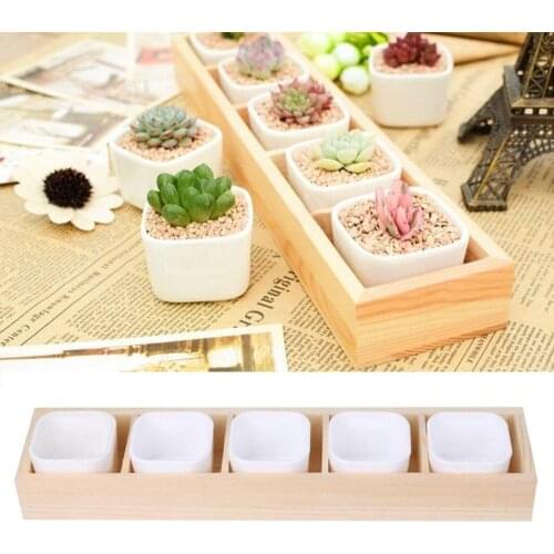 1pc Succulent Plant Fleshy Flower Decorative Square shape Pot Box Container Plastic 5.5x4.2cm Square Plant Pot Garden Planter
