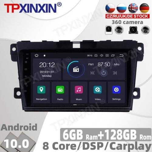 128GB Android 10 PX6 For Mazda CX-7 2008 - 2014 Car Radio Multimedia Video Player Navigation GPS Accessories Auto 2din No DVD