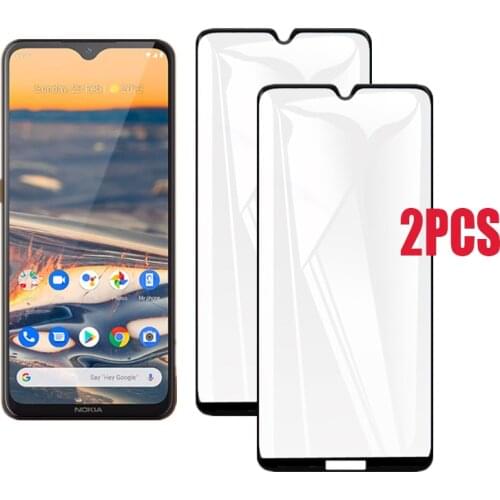 2PCS For Nokia 5.3 Glass Screen Protector case Full Cover Tempered Glass Protective 9H 2.5D Glass Film Nokia5.3 6.55"