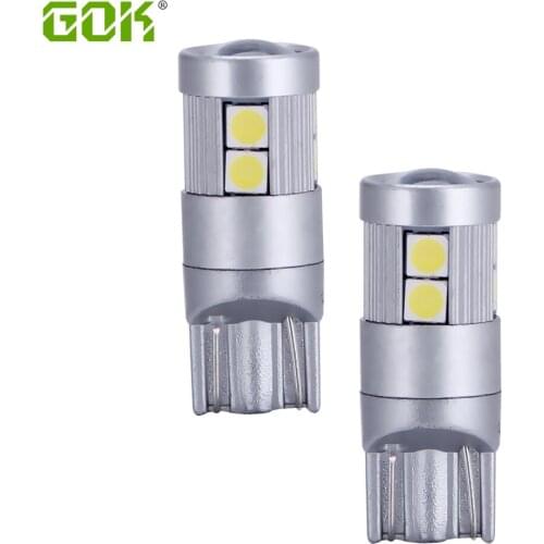 2 X T10 W5W 9 SMD 3030 LED 9w t10 Clearance Light Marker Lamp 168 LED CANBUS Auto Wedge Tail Side License Plate Lights White