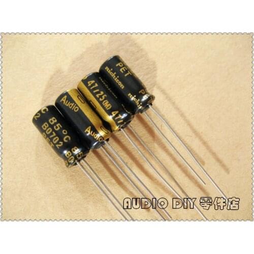 20PCS/100PCS Nichicon AUDIO Series 47uF 25V 25V47UF Audio Electrolytic Capacitor