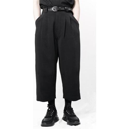 2021 mens large Casual Pants Capris simple classic loose pants