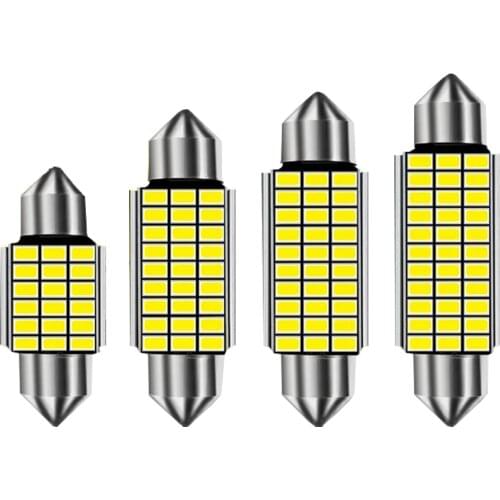 2X CANBUS C5W Festoon 12V Car LED New 3014 Bulb 31mm 36mm 39mm 41mm Car Interior Dome Lamp License Plate Reading Light White