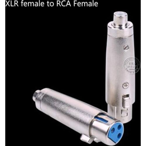 3 Pin XLR Plug Female to RCA Female Audio Jack Adapter Connector for Microphone Amplifier Speaker High Quality