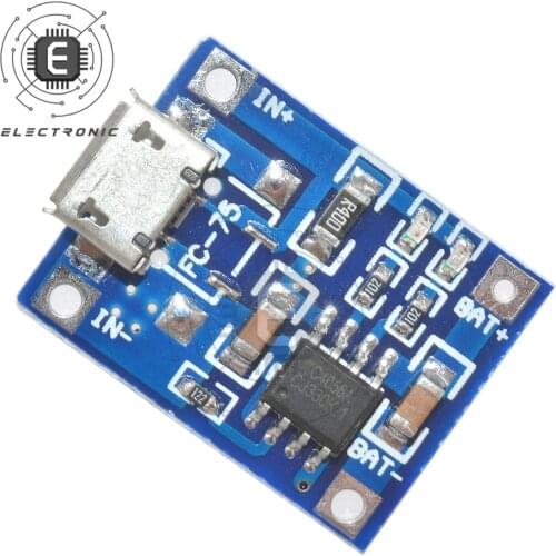 5pcs Micro USB 5V 1A 18650 TP4056 Lithium Battery Charger Module Lipo Li-ion Battery Charging Board DIY 1A
