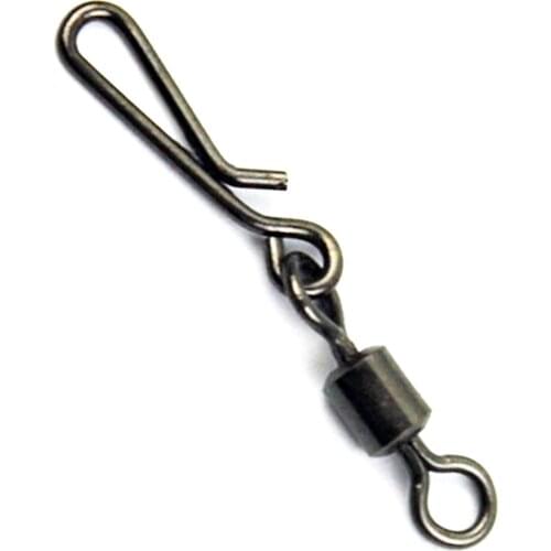 50pcs/lot Fishing Swivels Connector 2#-10# Interlock Pin Snap Rolling Swivel For Fishhook Lure Carp Fishing Accessories