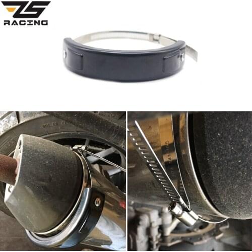 ZS Racing 5 Colors Option Motorcycle Accessories Universal Fit 100MM-140MM Oval Exhaust Protector Can Cover For Honda KTM Yamaha