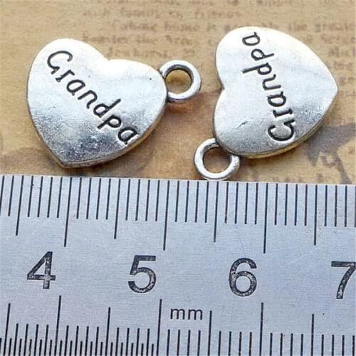 Grandpa Family Charm Pendants Jewelry Making Finding DIY Bracelet Necklace Earring Accessories Handmade 5pcs