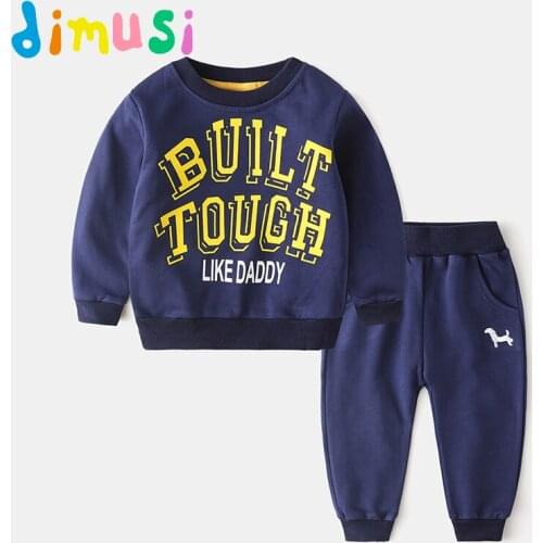 Dimusi Boys Autumn Cotton Set Child Sports Hoodies+Pants 2pcs Sets Childrens Clothing Boy Casual Suits for kid BC253