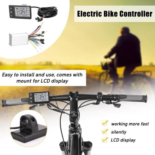 Electric Bike Controller 24V-48V/36V-60V 350W Brushless E-bike Controller with LCD Display Bicycle Motor Scooter Controller S866