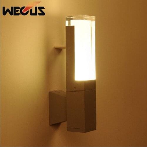 Europe outdoor lighting waterproof white /gray wall lamp creative villa bra residential countyard light garden buitenverlichting