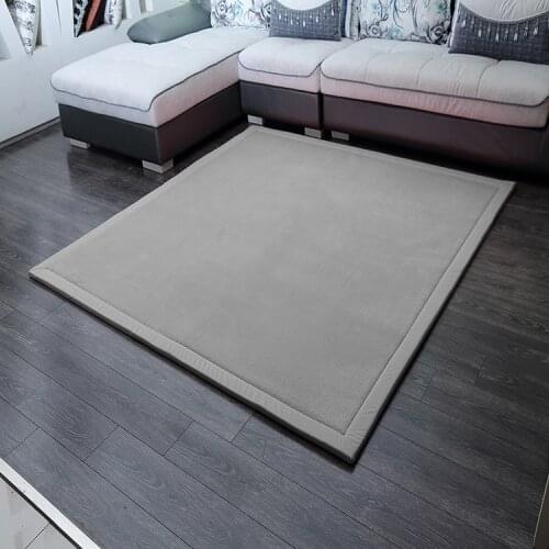 Hot Sale Solid Color Rectangle Living Room Bedroom Polyester Rug Sofa Coffee Table Floor Mat Home Carpets Decoration Free Ship
