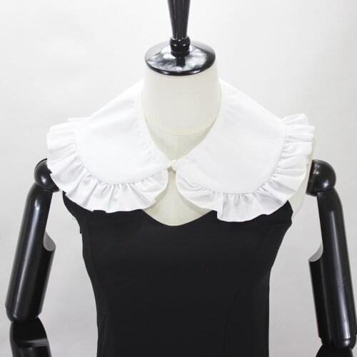 2020 Vintage Cotton Fake Collars for Women Doll Lapel Detachable Collar Sweater Blouse Tops Neck Shawl Wrap Faux False Collars