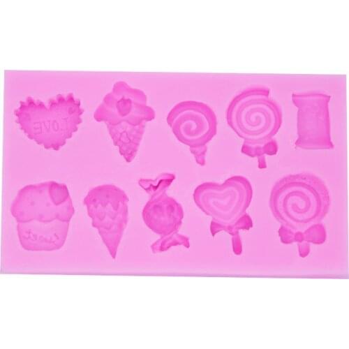 Candy Lollipop Ice Cream Modeling Silicone Mold Cake Decoration Mold 15-692