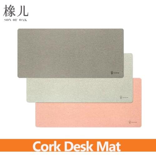 Son of Oak Cork Desk Mat Double sided Mouse Pad Waterproof Skin-friendly for Home Office Laptop Table mat