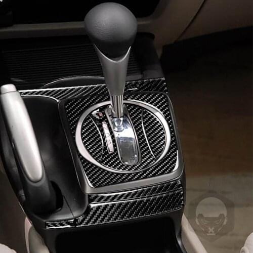 80% Hot Sales!! 9Pcs Automatic Gear Panel Sticker Non-fading Self-adhesive Carbon Fiber Carbon Fiber Gear Shifter Panel Trim for